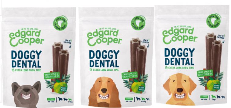 Edgard & Cooper Doggy Dental Sticks Hondensnack - Appel en Eucalyptus Edgard & Cooper Doggy Dental Sticks Hondensnack - Appel en Eucalyptus