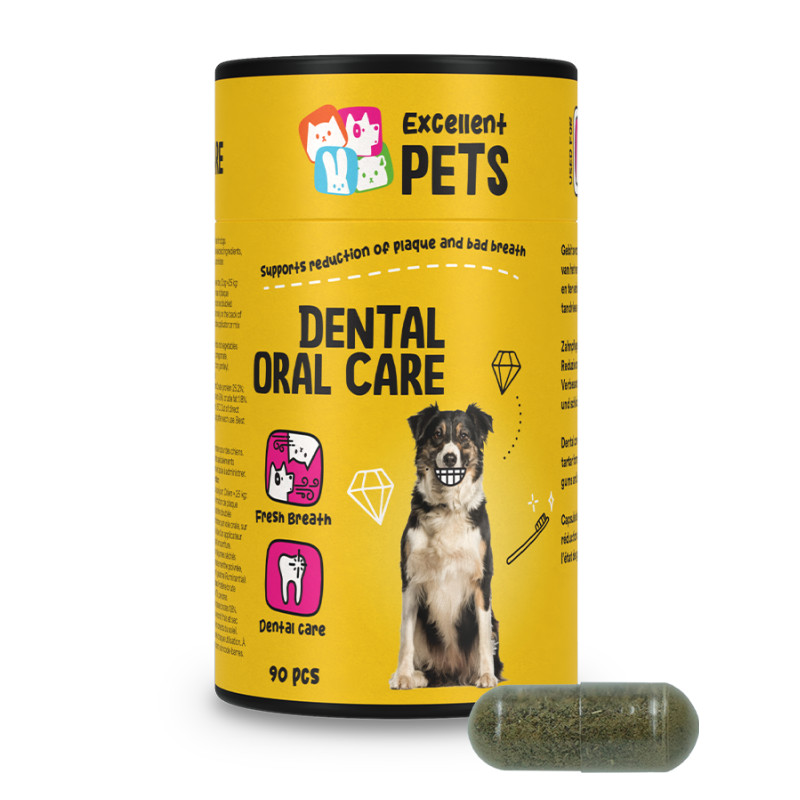 Dental Oral Care Hond 90 capsules, Kruiden, Plant, Hond, Huisdier