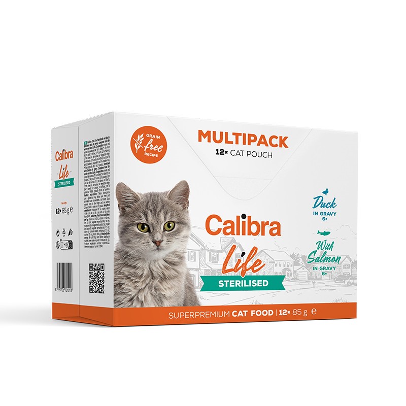 Calibra Kat Life Sterilised Zakjes Multipack 12 x 85 gram