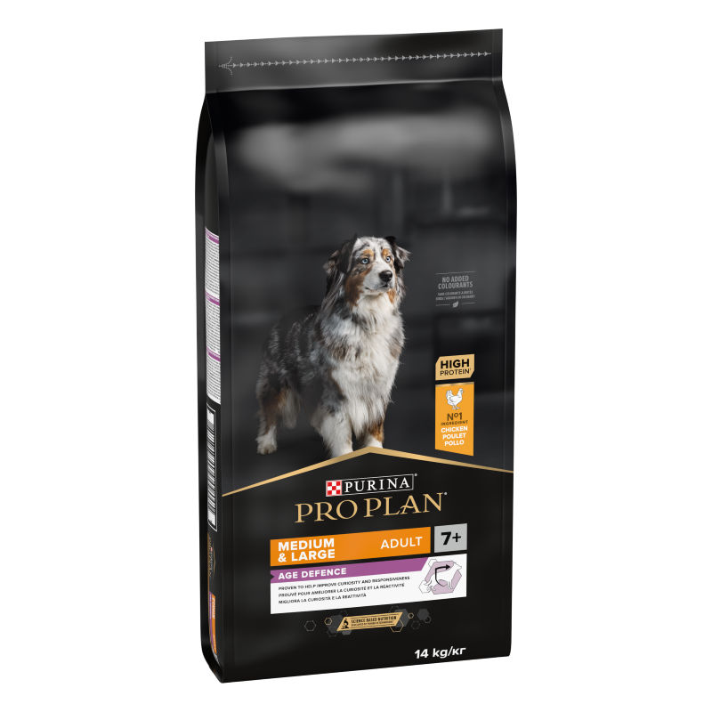 Purina Pro Plan Medium & Large Adult 7+ Age Defence Hondenvoer Kip 14 kg 